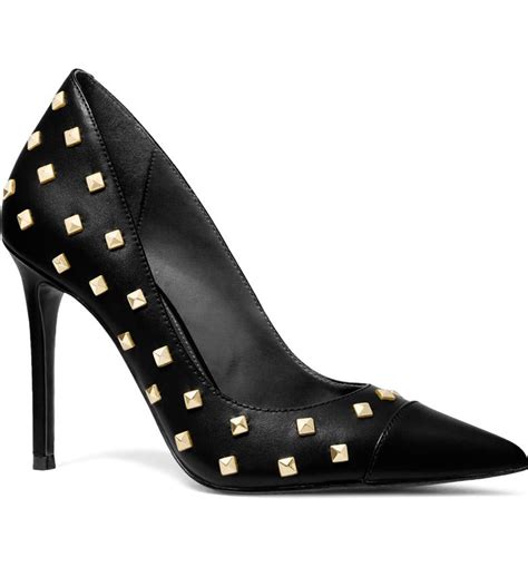 michael michael kors keke leather pump|Keke Studded Leather Pump .